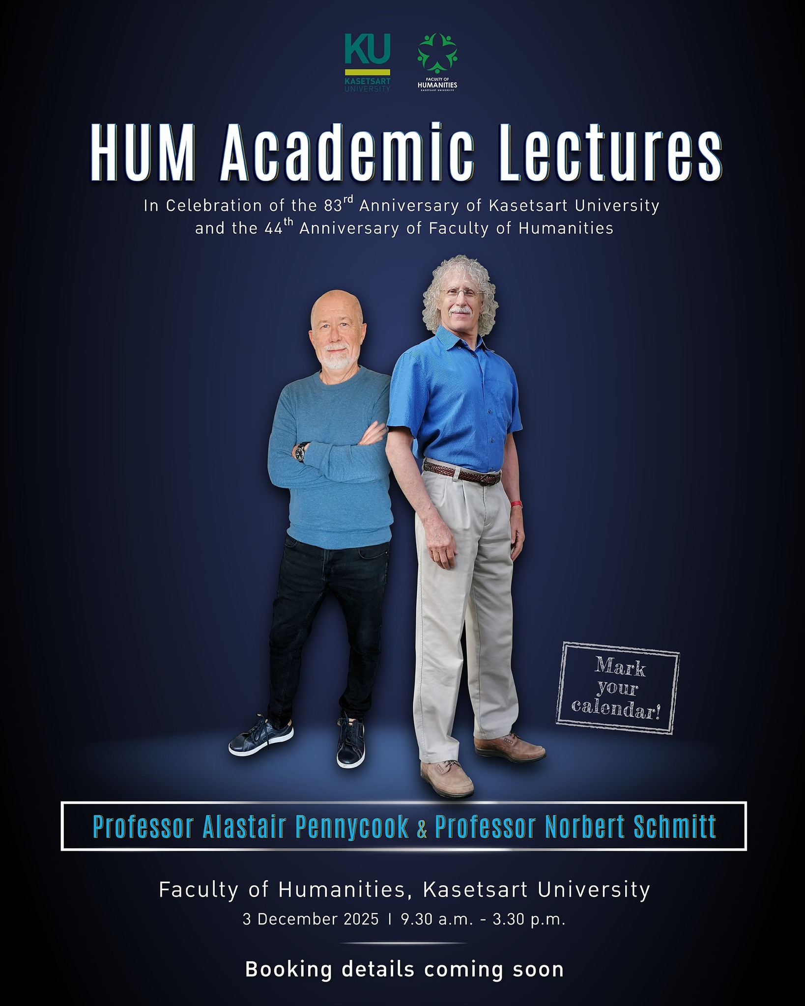 Featured image for “HUM Academic Lectures: In Celebration of the 83rd Anniversary of Kasetsart University and the 44th Anniversary of Faculty of Humanities”